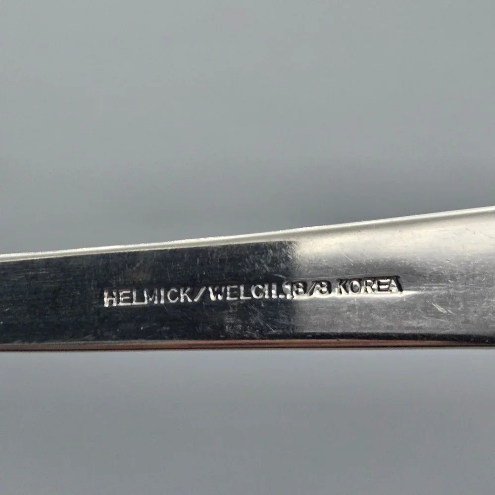 Gingko Helmick Sea Drift 3pc Set Dinner Salad Fork Teaspoon 18/8 Stainless Korea